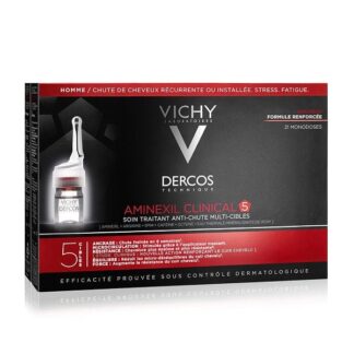 VICHY Dercos Aminexil Trattamento Anticaduta Uomo 21 Fiale x 6 ml