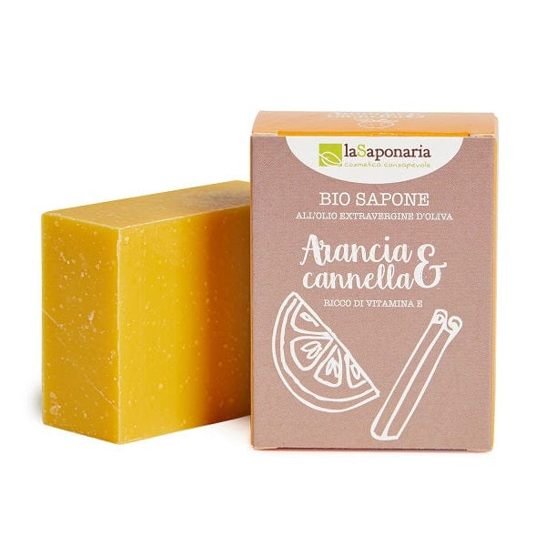 LA SAPONARIA Arancia e Cannella Sapone Biologico 100 g All'Olio Extravergine D'Oliva