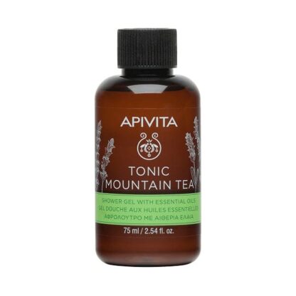 APIVITA Tonic Mountain Tea Mini Gel Doccia Con Oli Essenziali 75 ml