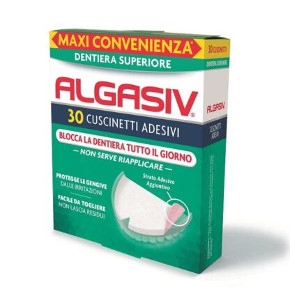 ALGASIV Adesivo Per Protesi Dentaria Superiore 30 Pezzi