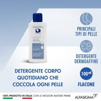 DERMON Detergente Doccia Delicato Formato Viaggio 100 ml