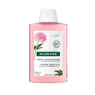 KLORANE Shampoo Peonia Bio 200ml Lenitivo e Idratante per Cuoio Capelluto Sensibile e Irritato