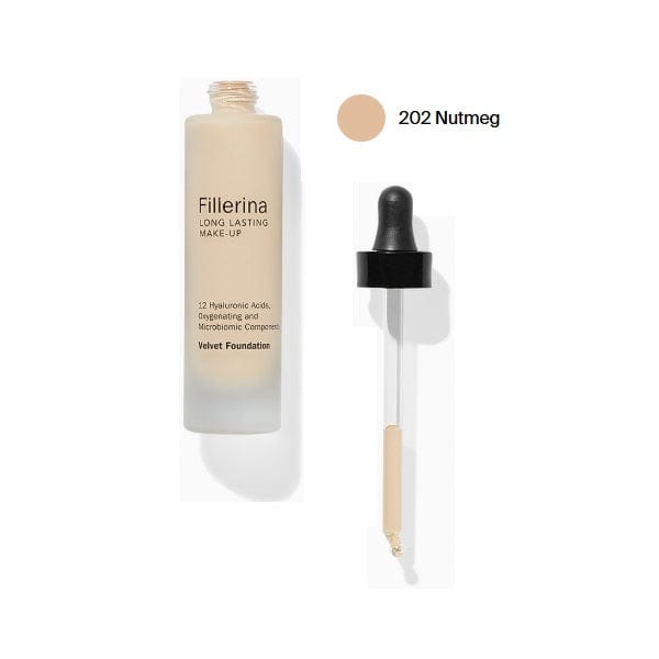 LABO FILLERINA Fondotinta Long Lasting Velvet Foundation 2 30 ml con Effetto Levigante e Idratante per un Incarnato Perfetto e Naturale