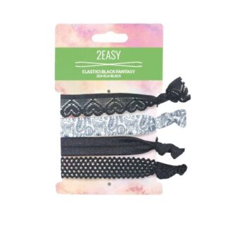 T TEX 2Easy Elastici Black Fantasy 4 Fasce Per Capelli