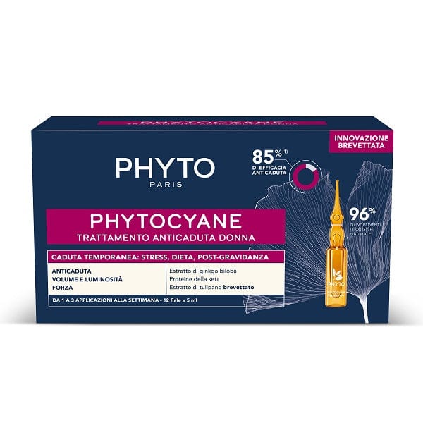 PHYTO Phytocyane Fiale Anti-Caduta Temporanea Dei Capelli Donna 12 x 5 ml