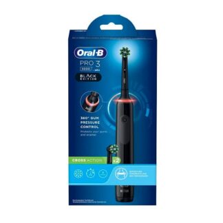 ORAL B Pro 3 Black Spazzolino Elettrico + 2 Ricambi