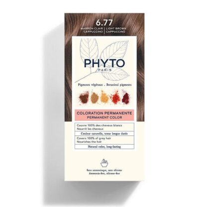 PHYTO Color Kit 6,77 Marrone Chiaro Cappuccino Colorazione Permanente