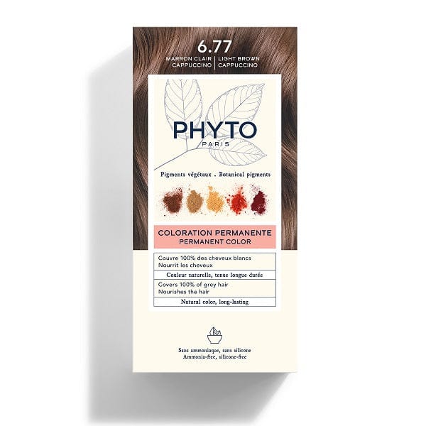 PHYTO Color Kit 6,77 Marrone Chiaro Cappuccino Colorazione Permanente