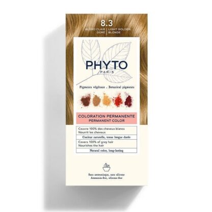 PHYTO Color Kit 8,3 Biondo Chiaro Dorato Colorazione Permanente
