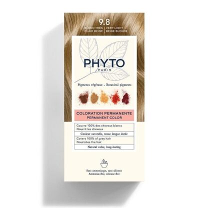 PHYTO Color Kit 9,8 Biondo Chiarissimo Cenere Colorazione Permanente