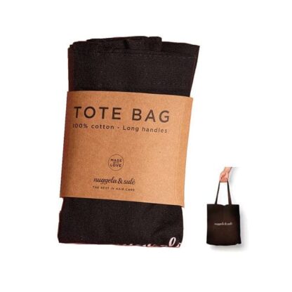 NUGGELA & SULE Tote Bag Nero Ebano Borsa Riutilizzabile