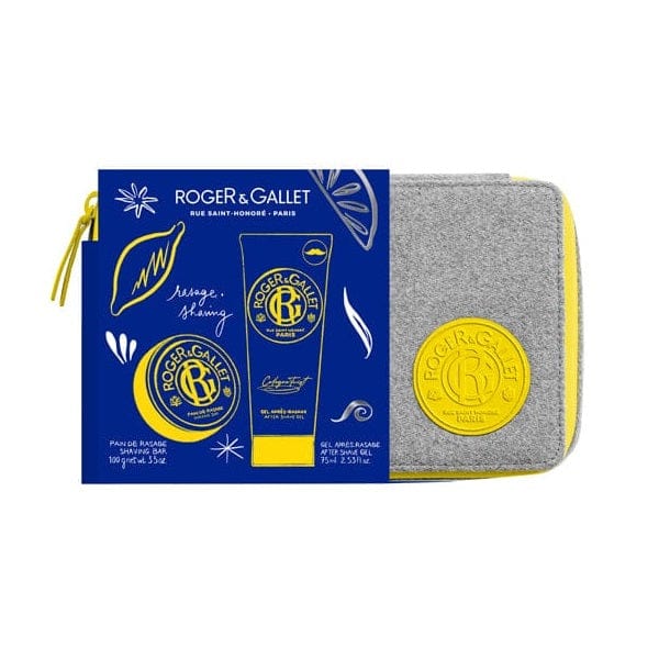 ROGER & GALLET Set Natale Uomo Kit Rasatura Shaving Bar 100 g + Dopobarba 75 ml