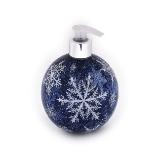 TRI-COASTAL DESIGN Sapone Liquido Mani Palla Natale Fiocco di Neve Blu