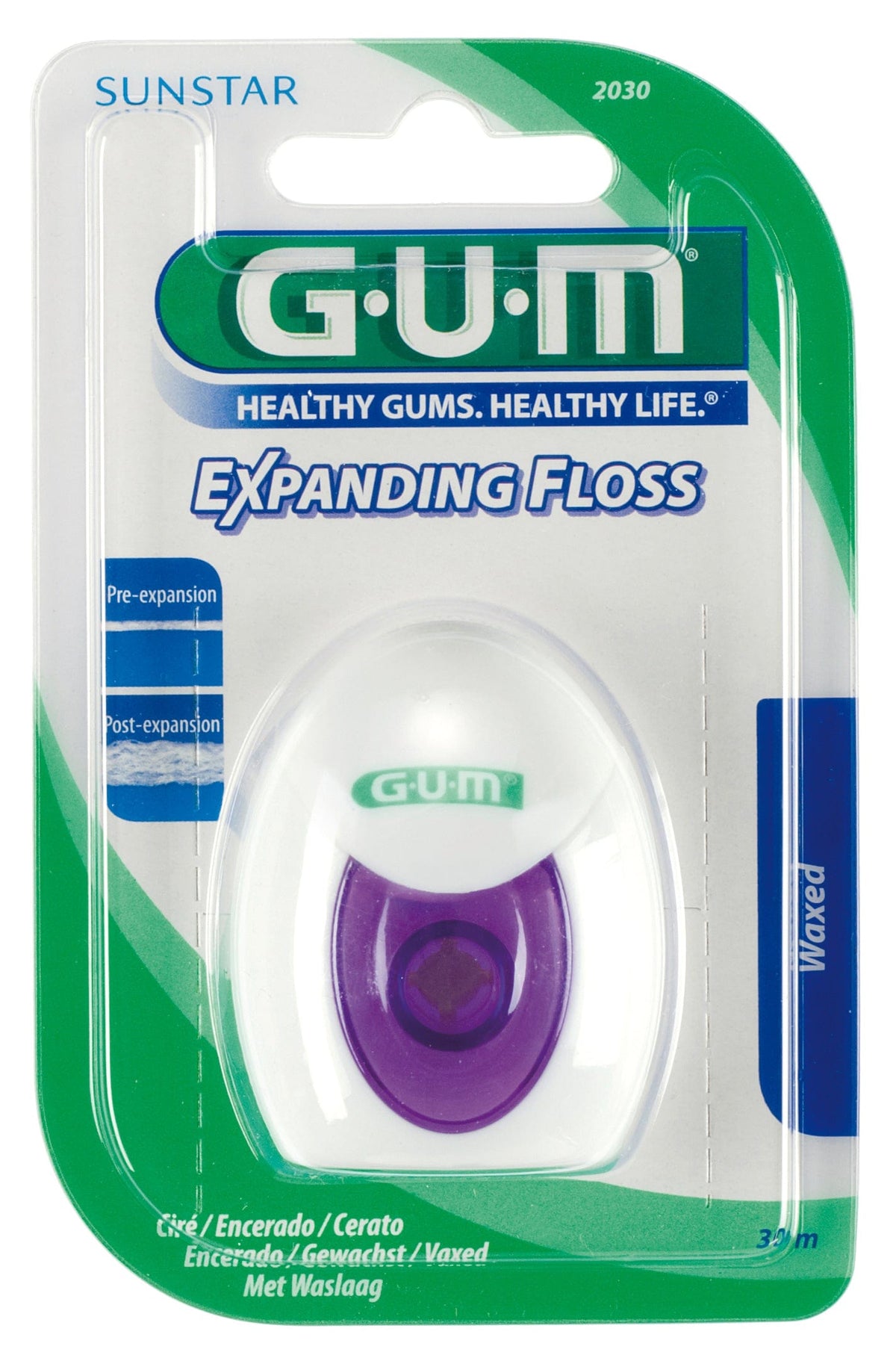 GUM Expanding Floss Filo Interdentale 30 Mt