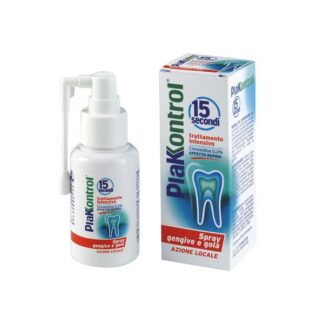 PLAKKONTROL Collutorio Antiplacca 15 Secondi Spray 50 ml Con Clorexidina