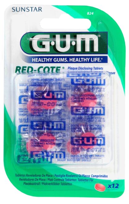 GUM Red-Cote 12 Pastiglie Rivelatrici Placca