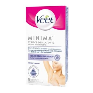 VEET Minima Strisce Depilatorie Ascelle Ipoallergeniche 16 Pezzi