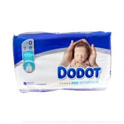 DODOT PAÑAL INF PRO SENSITIVE T0 0-3 KG 38 U