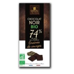 CHOCOLATE NEGRO 74 % semi di zucca 100 gr BIO