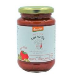 SALSA DI POMODORO con olivas verdi 350 gr DEMETER