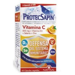PROTECSAPIN VITAMINA C 500 mg +D3+ SELENIO+Zn. 60 cps
