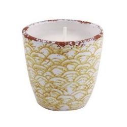 VELA VASO ESCAMA AMARI SQUAP65 citronela 11x10cm