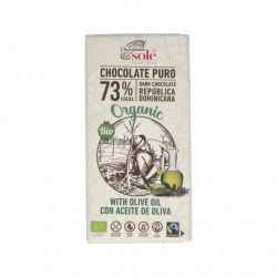 CHOCOLATE NEGRO 73% con olio d'oliva 100gr. ECO