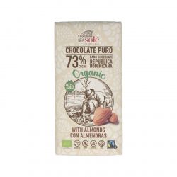 CHOCOLATE NEGRO 73% con mandorle 150gr. ECO