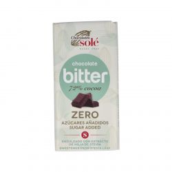 CHOCOLATE NERO 72% con stevia 100gr SG