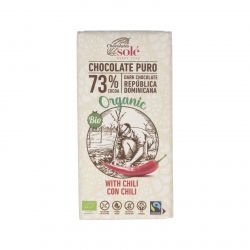 CHOCOLATE NEGRO 73% con chili 100gr. ECO SG