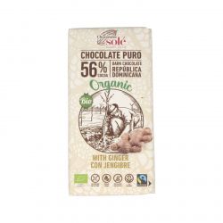 CHOCOLATE NEGRO 56% con zenzero 100gr. ECO