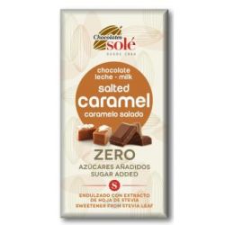 CHOCOLATE CON LECHE caramello salato e stevia 100gr