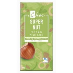 SUPER NUT con nocciole cioccolato 80gr. BIO VEGAN