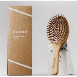 BANBU cepillo di bambù e caucciù naturale rotondo