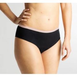 BRAGUITA MENSTRUAL nera/rosa flusso moderato 0/XXS