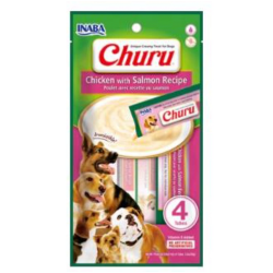 CHURU DOG RICETTA DI POLLO CON SALMONE 1 BUSTA DI 4 STICKS DI