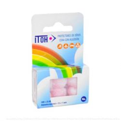 TAPON OIDO CERA C/ALGODON ITOH 6U ROSA (901912)