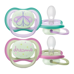 CHUPETE ULTRA AIR NOCT 0-6 M FARFALLA/DREAM NIÑA 2 UDS SCF3
