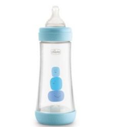 BIBERON PERFETTO 5 4 M 300 ML SIL AZUL