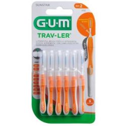 CEPILLO INTERDENTAL TRAV-LER 0,9mm 6un arancione