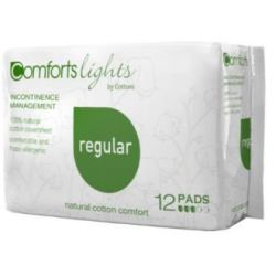 COMPRESA REGULAR INCONTINENZA 100% cotone 12uds.
