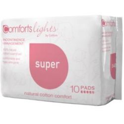 COMPRESA SUPER INCONTINENZA 100% cotone 10uds.