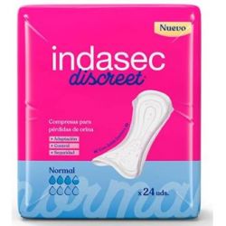 COMPRESA INDASEC DISCREET ABSO NORMALE 155ml 24un