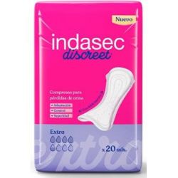 COMPRESA INDASEC DISCREET ABSO EXTRA 350ml 20un