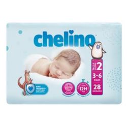 CHELINO PAÑAL INF neonato T 2 3-6kg 28un