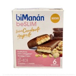 BIMANAN BESLIM SUSTITUTIVO 186 G 6 BARRITAS GUSTO CACAHUETE