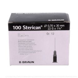STERICAN AGUJAS 22G/0,7X30MM NERO 100UD VET
