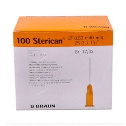STERICAN AGUJAS 25G/0,5X40MM ARANCIONE LUNGA 100UD VET