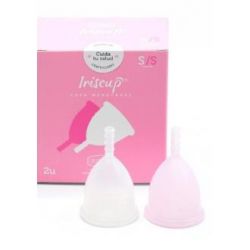 IRISCUP coppa mestruale taglia S due coppe. IR40X2.S