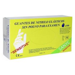 GUANTI NITRILE SANYC SENSITIVE SENZA POLVERE 100 UNITA' S